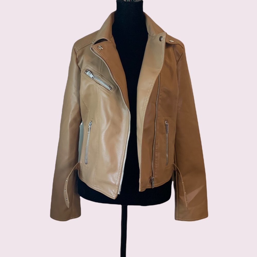 Faux leather jacket